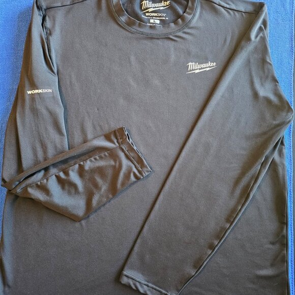 Milwaukee Men's Long Sleeve WORKSKIN Black Shirts, #3, XL AND L - Picture 2 of 2